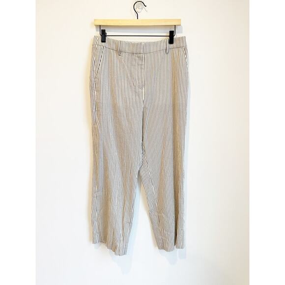 J.CREW Collection Ingrid pant in Italian seersucker fabric NWOT cream blue 6 - Picture 6 of 6